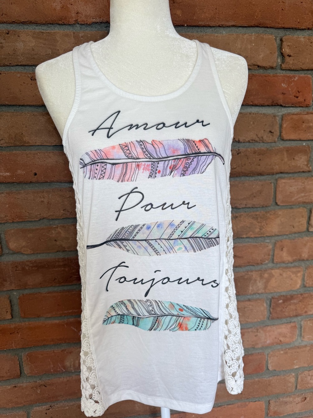 Graphic swim top coverup